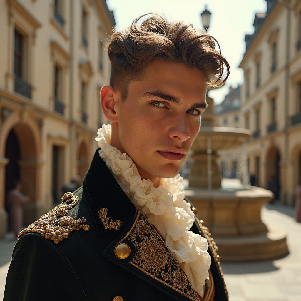 Opulent French Revolution Portrait in Cinematic Style