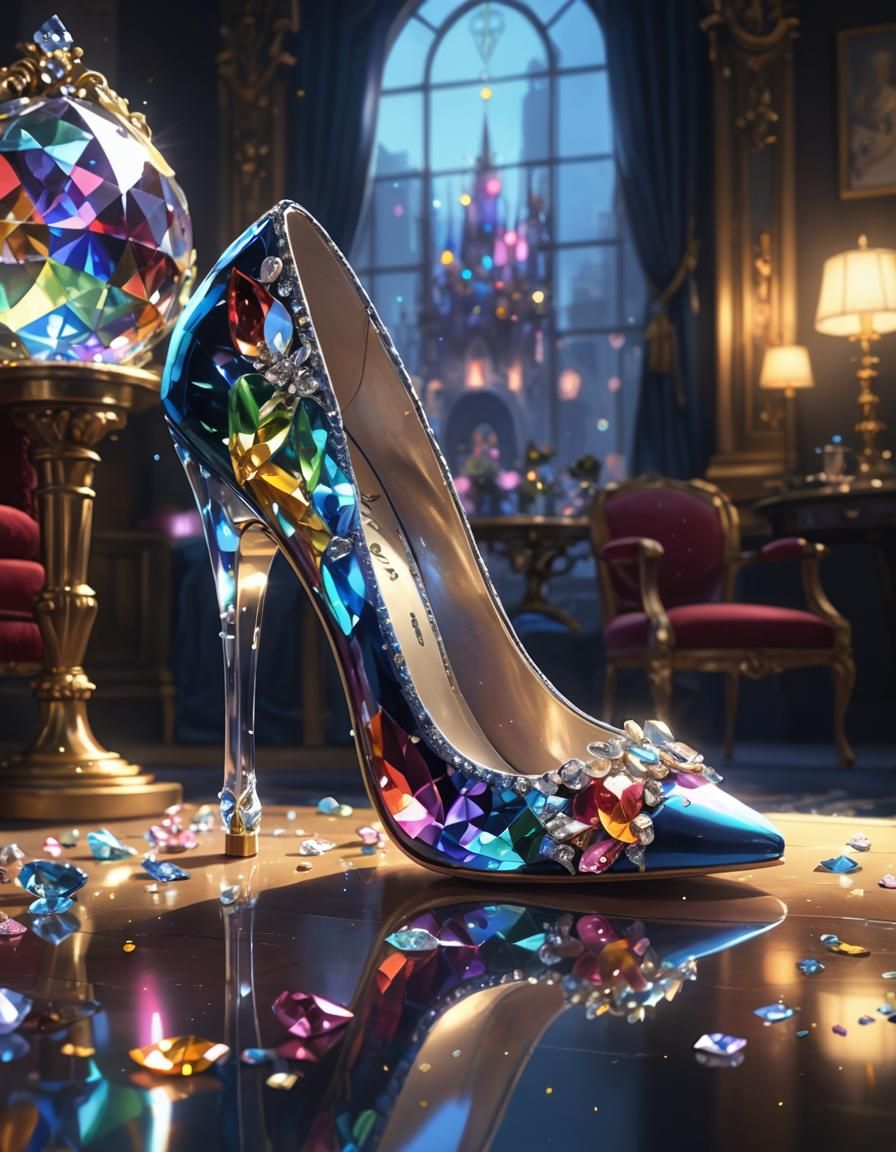 Rainbow Crystal Slipper in Anime Style