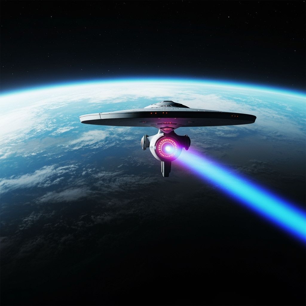 Star Trek Enterprise Scan in Cyberpunk Style