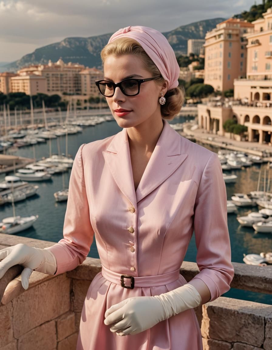 Grace Kelly at Prince's Palace, Monaco
