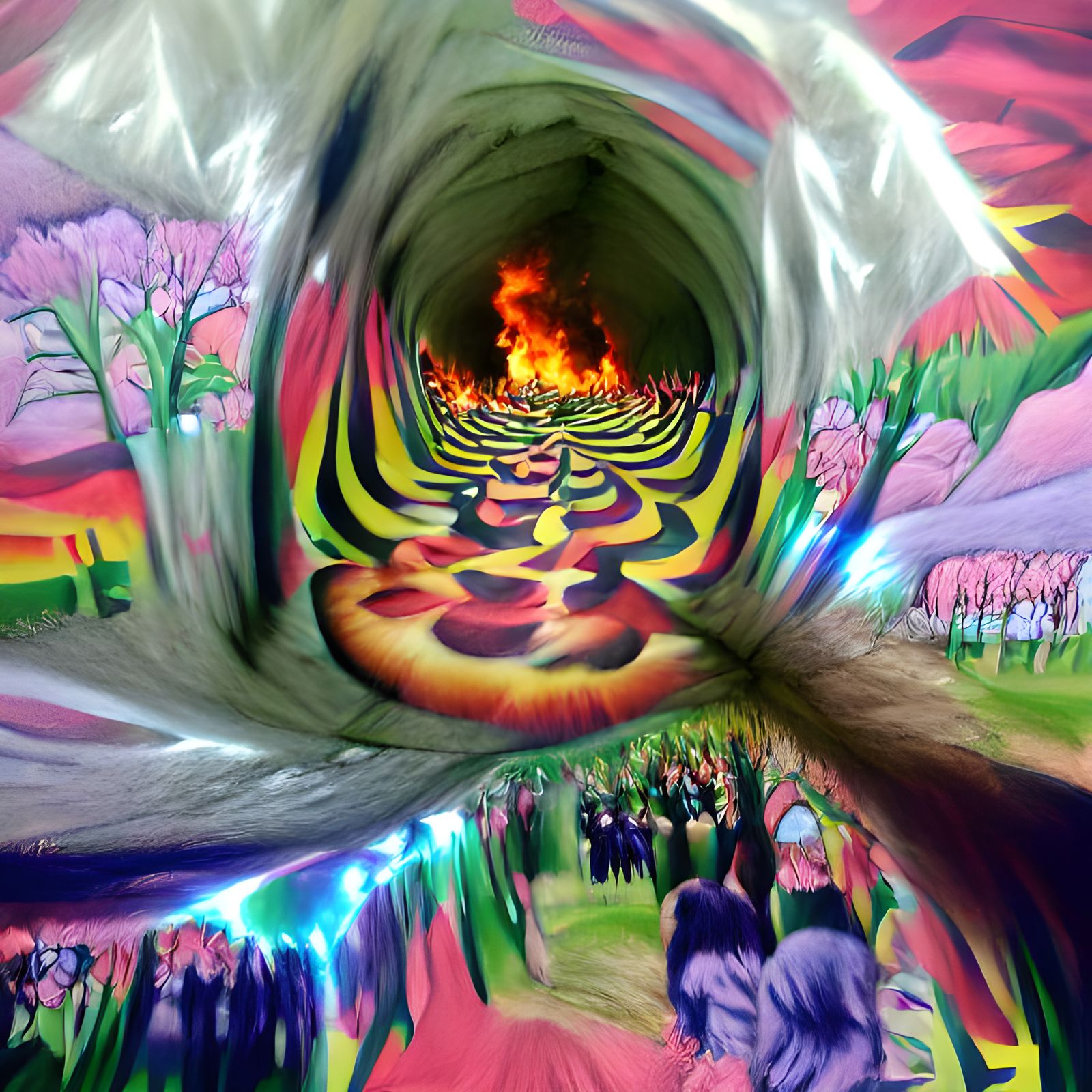 Psychedelic Tunnel Leading to Hellfire