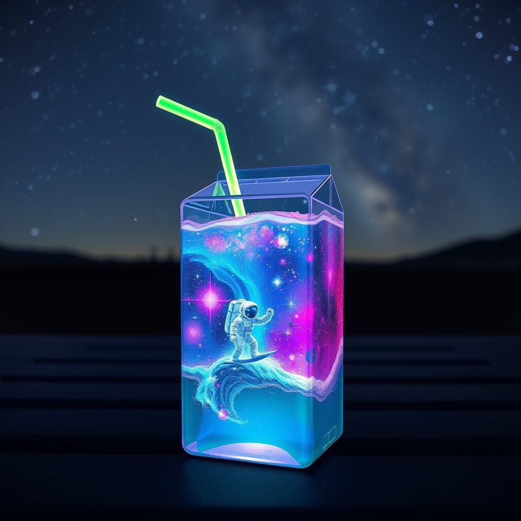 Galactic Juice Box in Holographic PVC