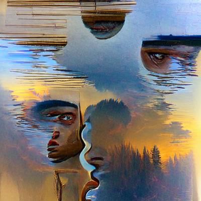 AI Generated Image of Self Reflection
