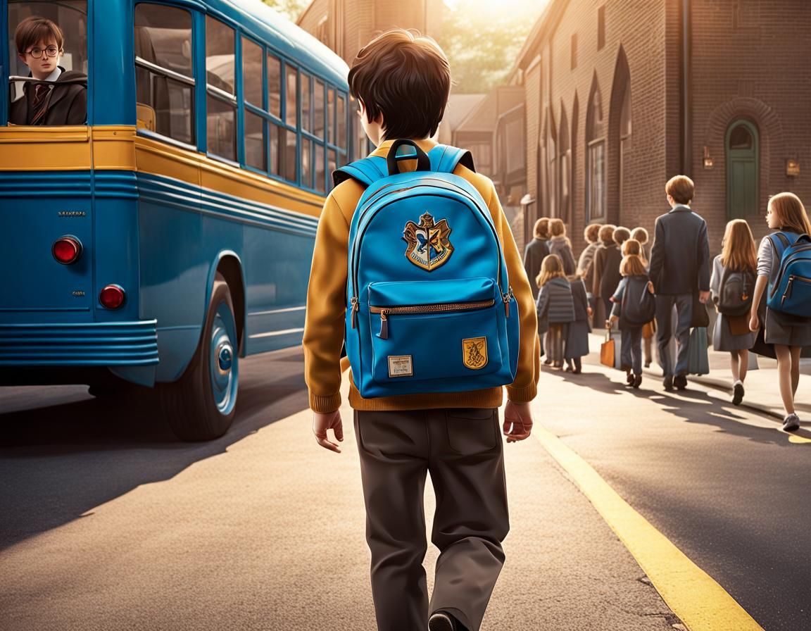 Harry Potter Going to School, Realistic Pastel Art