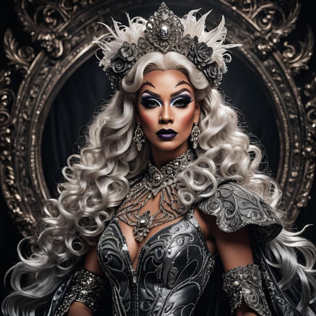 Hyperrealistic Drag Queen Photoshoot with Sharp Focus