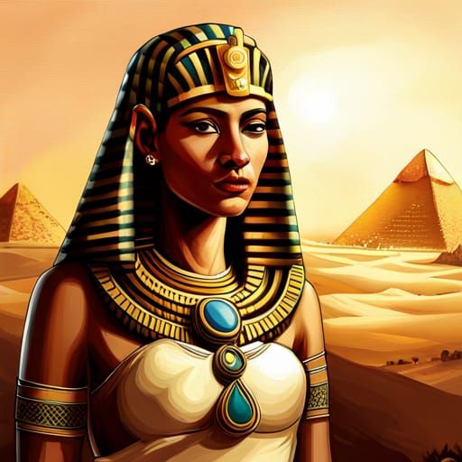 Majestic Pyramids of Egypt, Digital Art