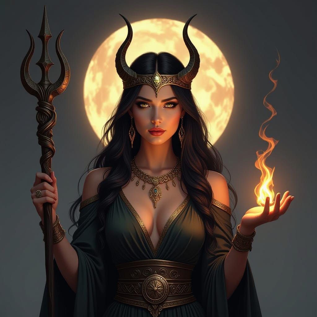 Mysterious Goddess of Magic and the Night