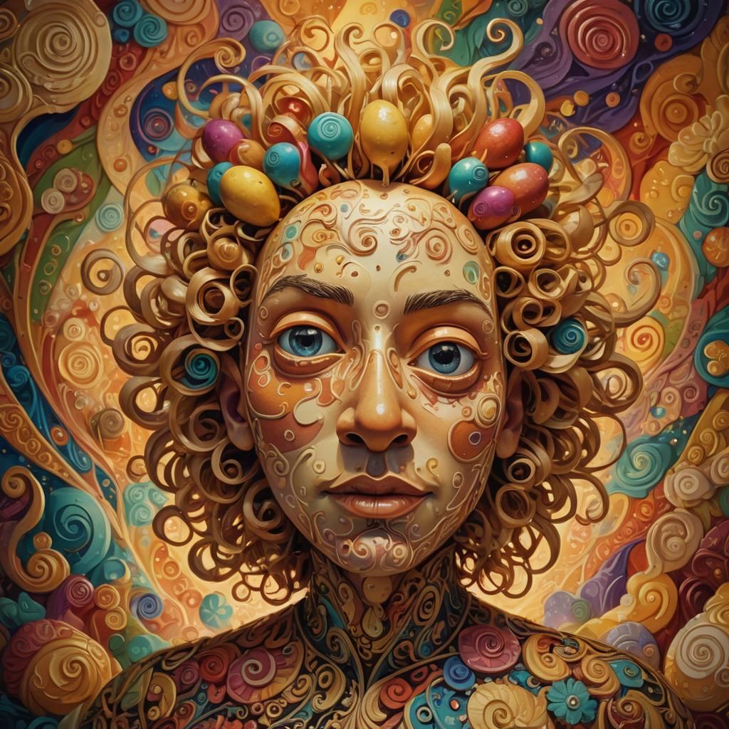 Surreal Hot-Potato-Head Portrait in Hyper-Detailed Style