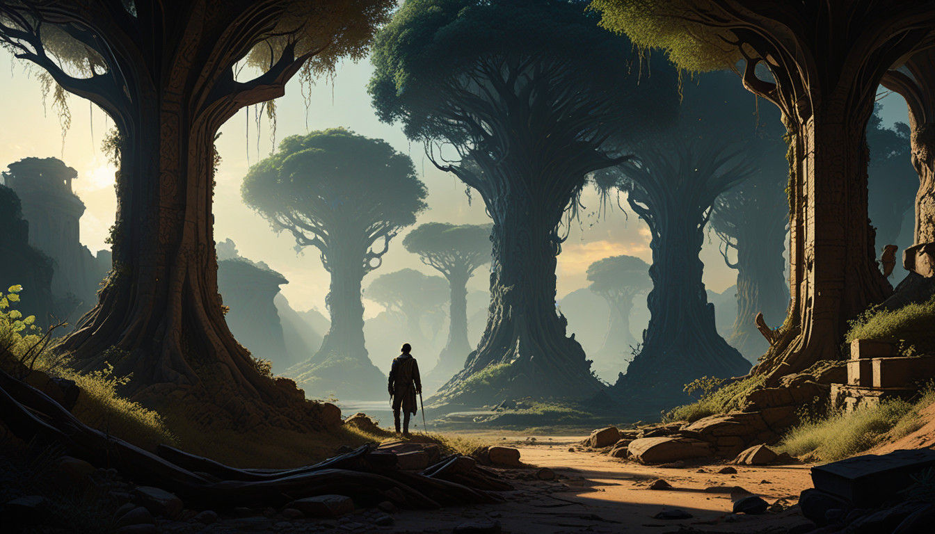 Epic Ruins Unveil a Glimmering Crystal Fortress