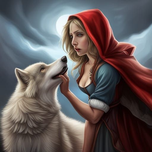 Little Red Riding Hood Befriends the Wolf