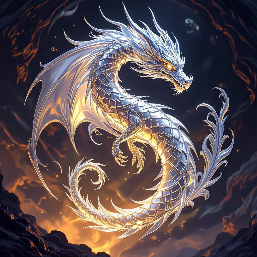 Silver Dragon Soul: Dark Fantasy Concept Art