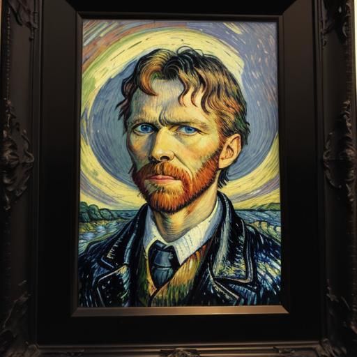 Surreal Biomechanical Portrait with Impasto Influences