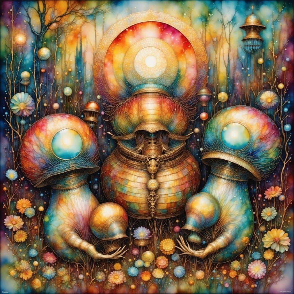 Abstract Ink Poetry and Ethereal Visions