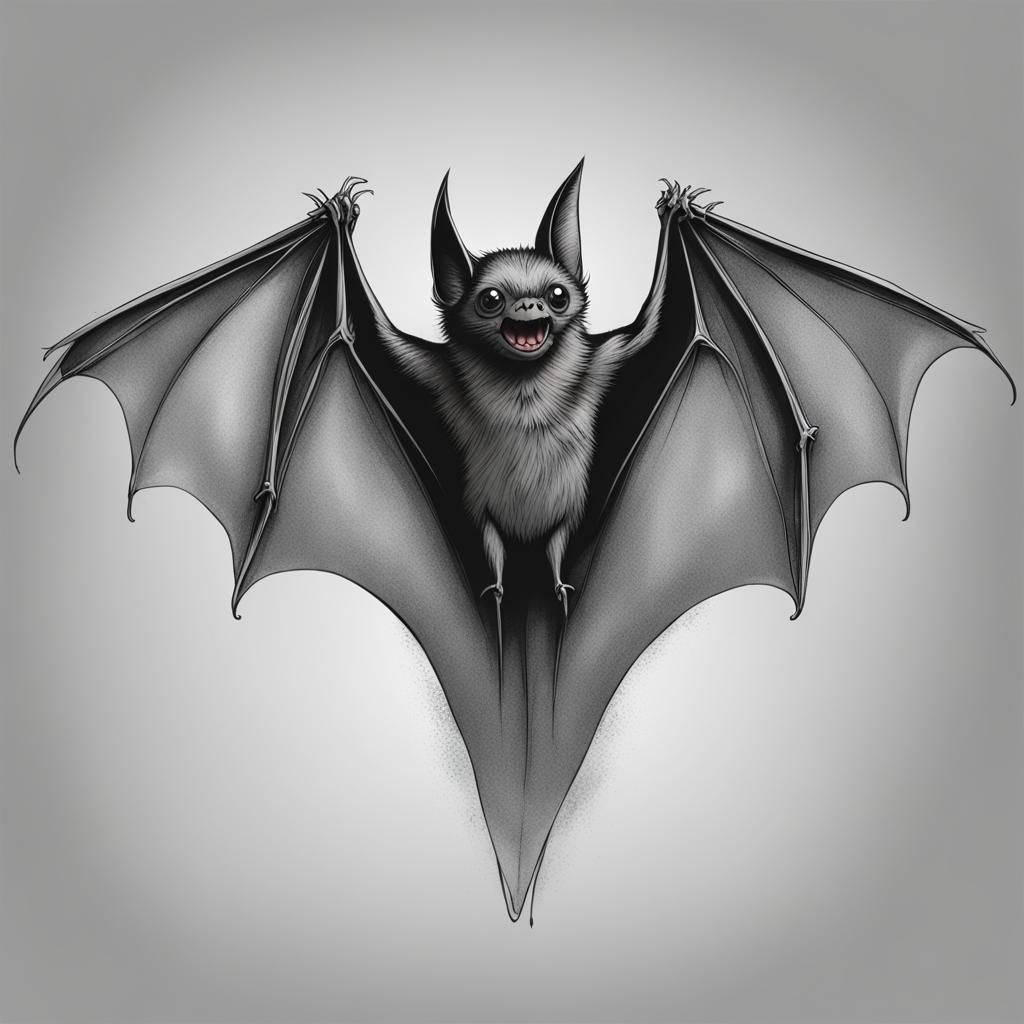 Simple AI Generated Bat Image