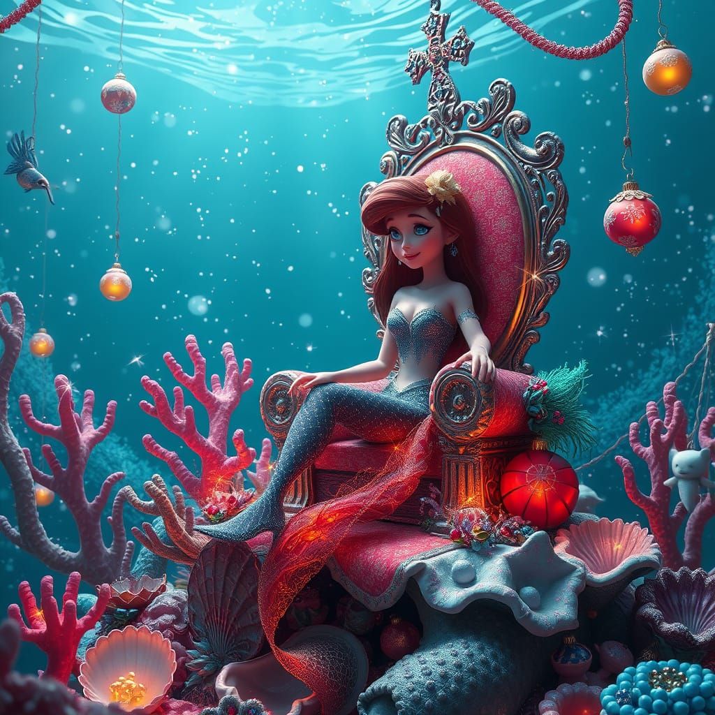Whimsical Underwater Christmas Wonderland in Matte Painting ...