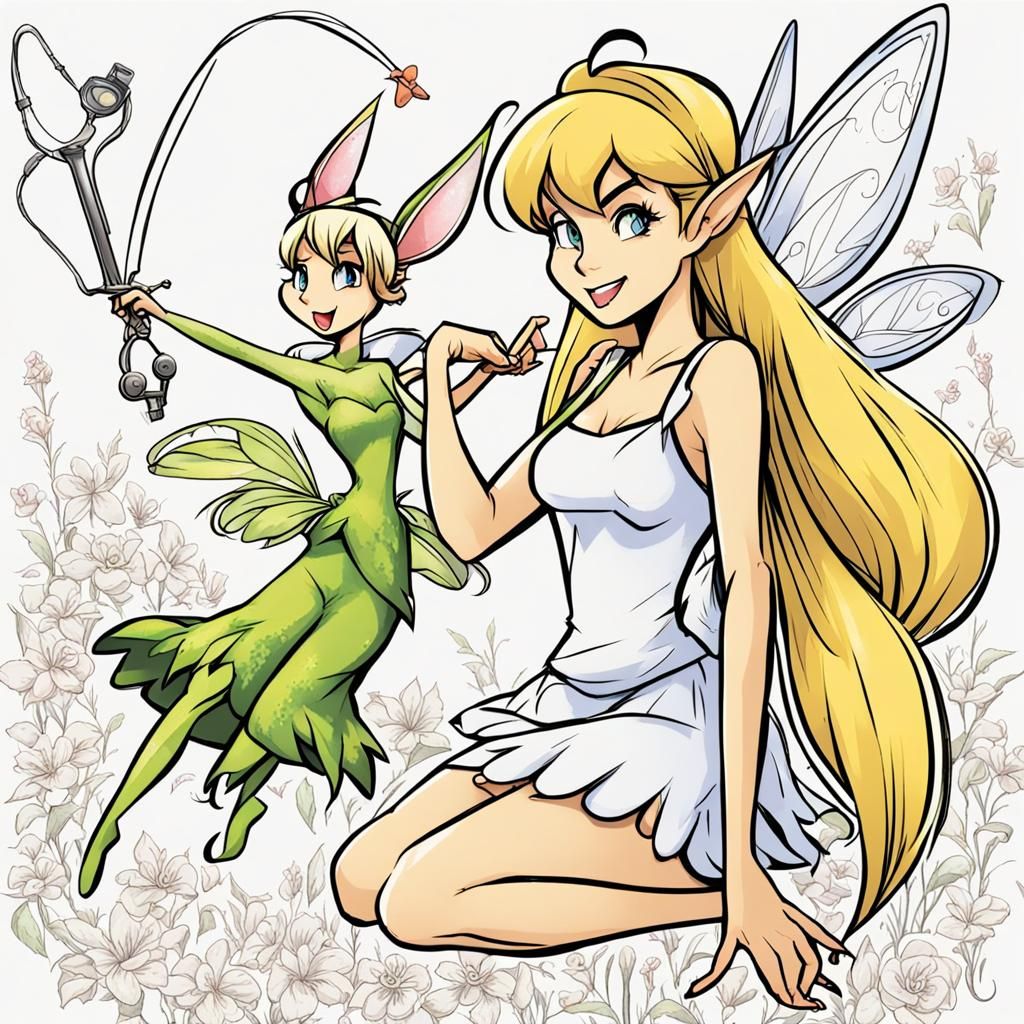 Tinkerbell and Gadget Hackwrench Meet