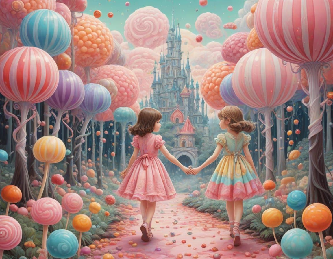 Girls in the candyland