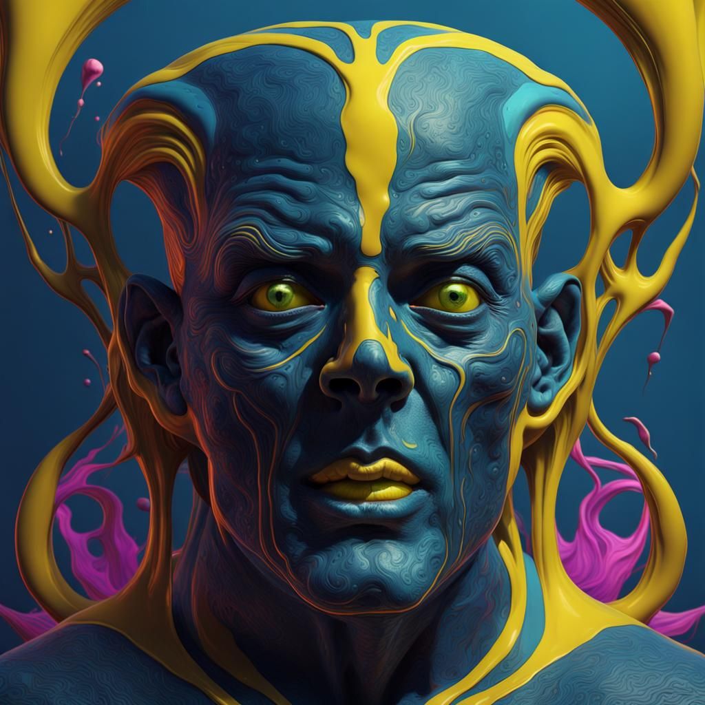 Surreal Nested Squares in Dark Fantasy Style