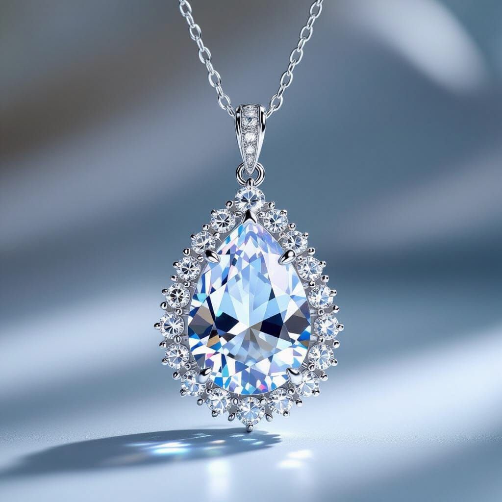 Majestic Crystal Gem Jewellery in Digital Art Style