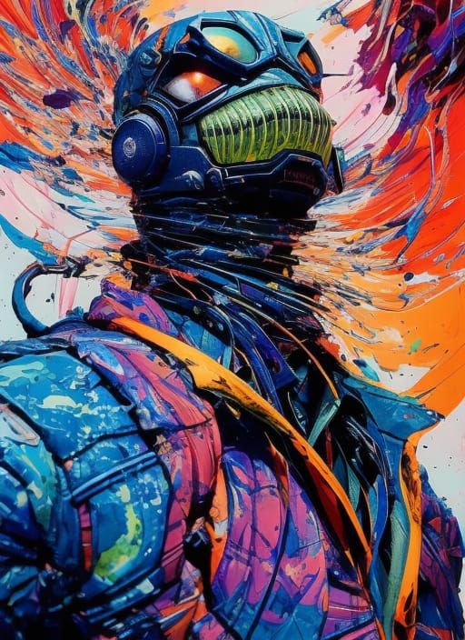 Cobra Portrait in Borderlands Style Illustration