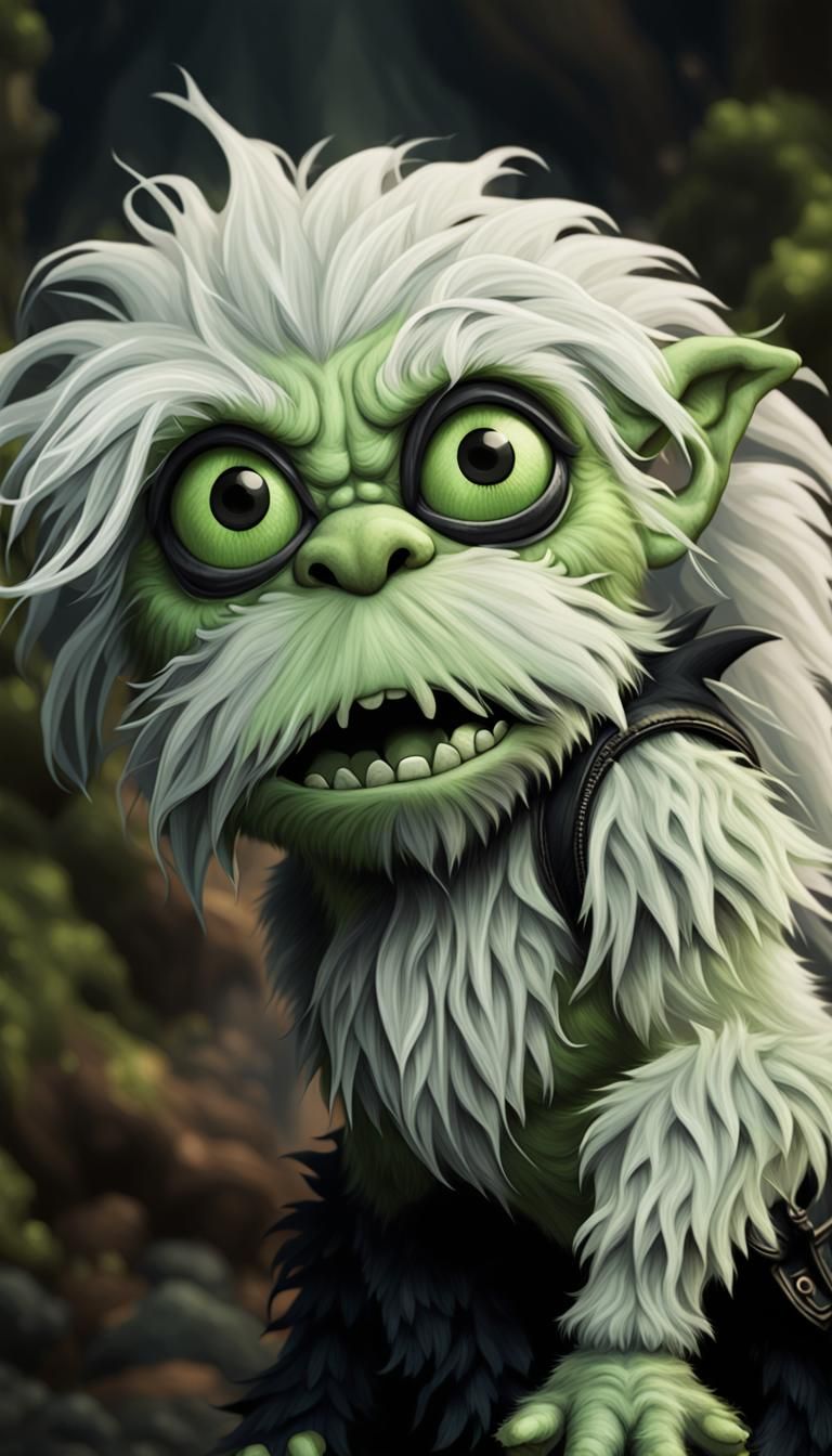 Chibi Goblin Muppet Monster in Detailed Digital Art