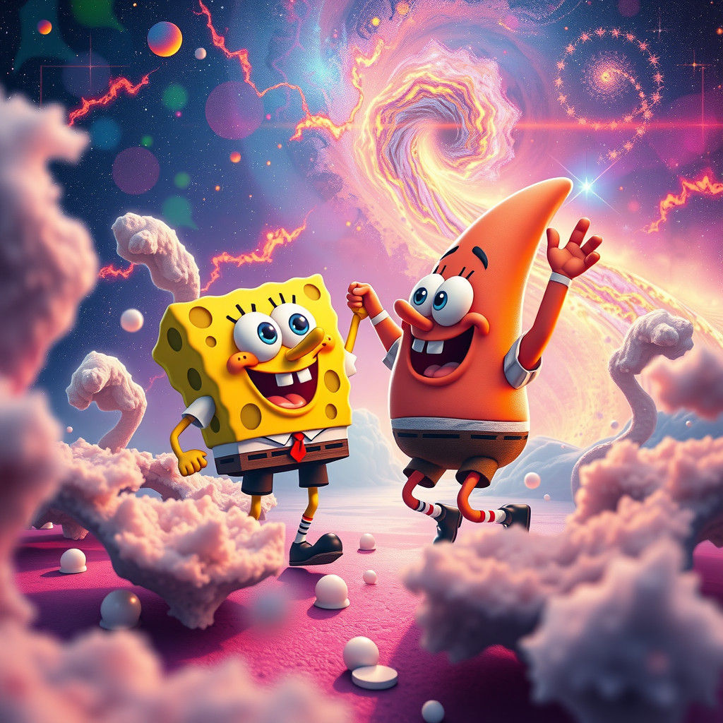 SpongeBob and Patrick Star Dance in Hyperspace