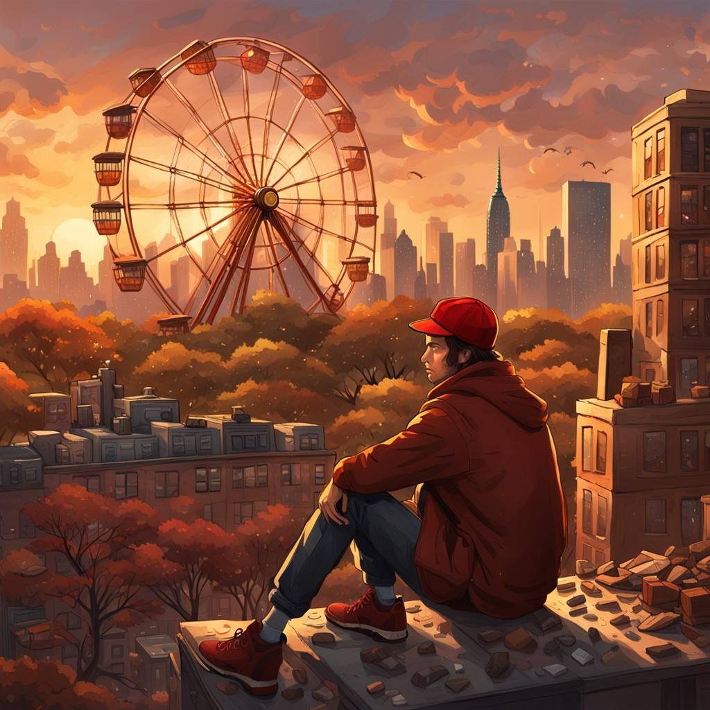 Holden Caulfield on Mystical Manhattan Rooftop