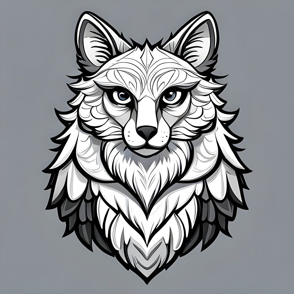 Monochrome Fantasy Creature Pencil Drawing