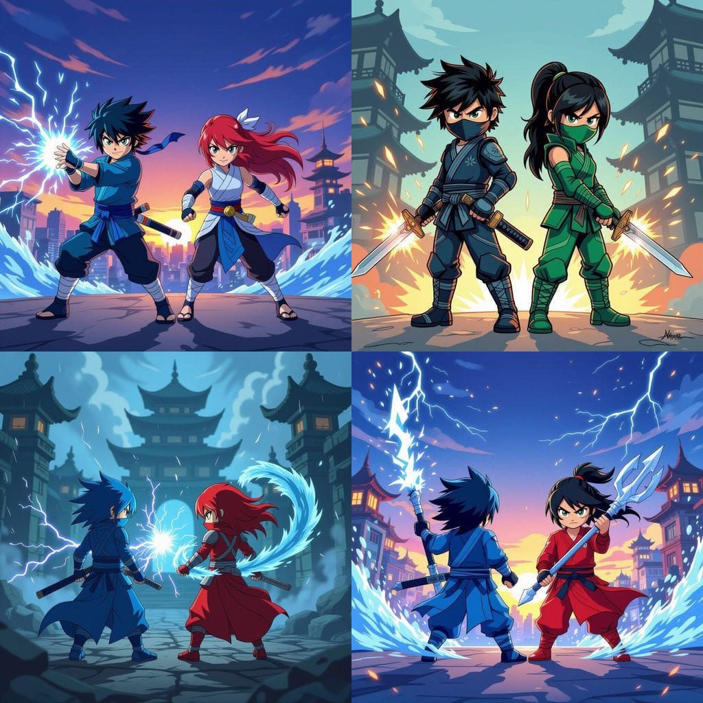 Ninjago Jay and Nya in Action