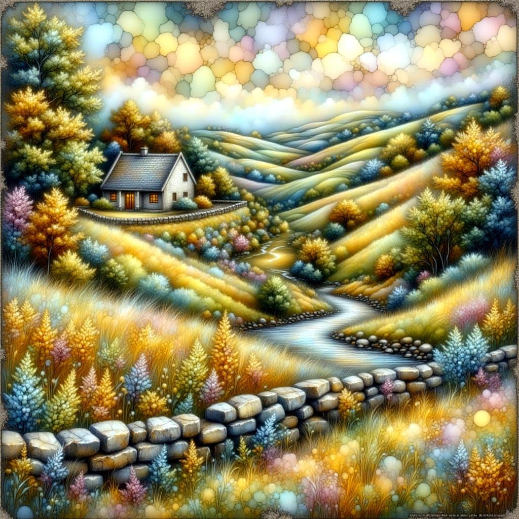 English Countryside in Vibrant Bloom