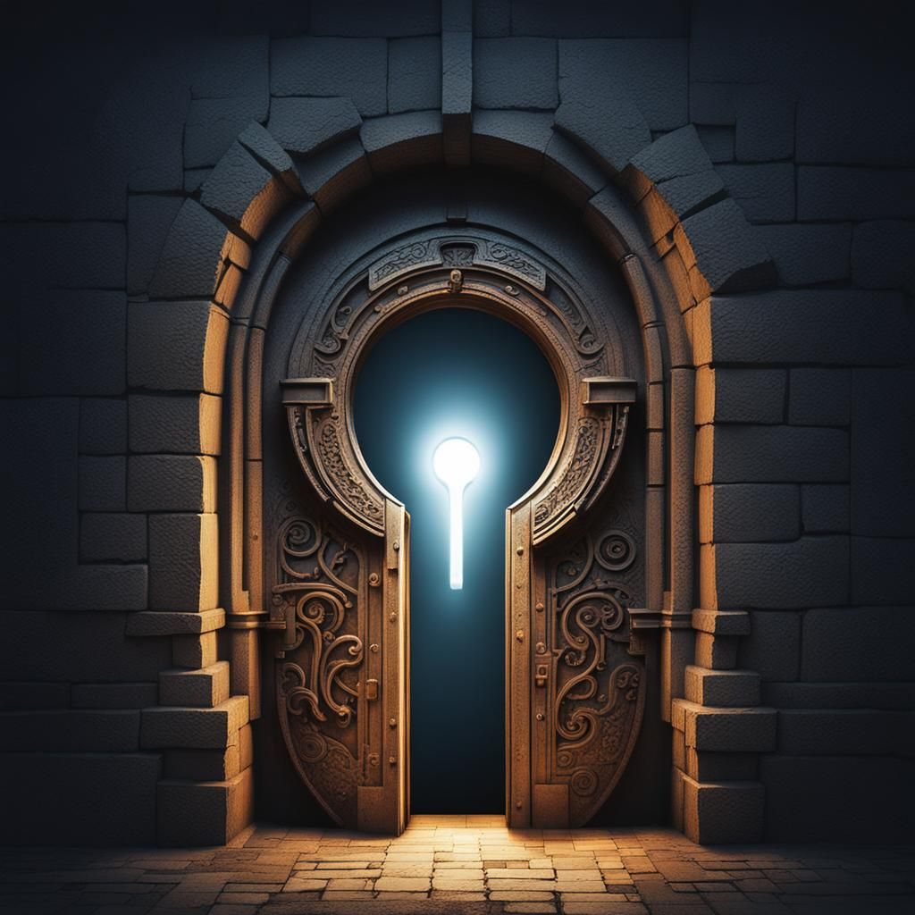 Mysterious Keyhole Emitting Light