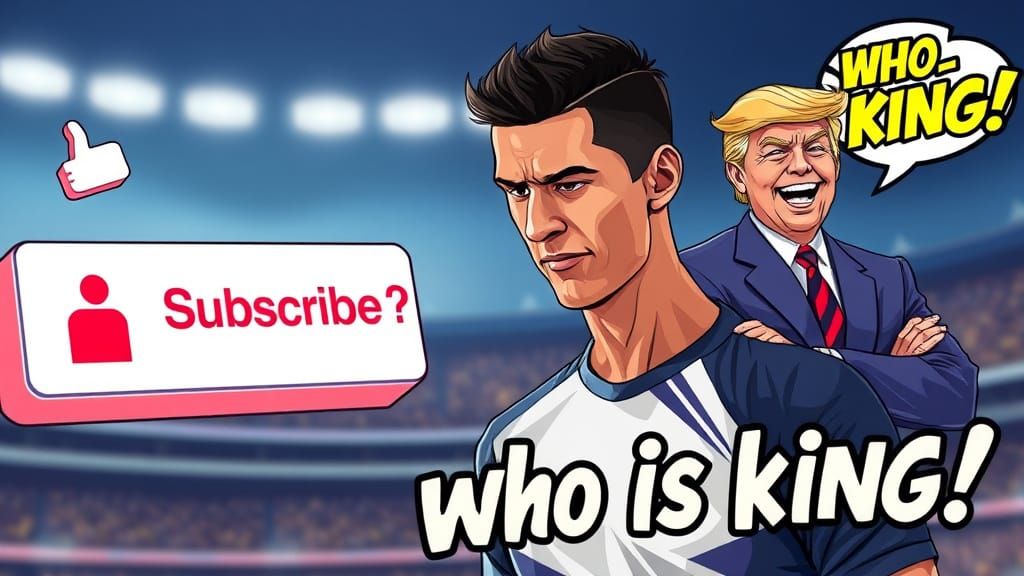 Ronaldo's Dilemma: Subscribe or Like? Digital Art