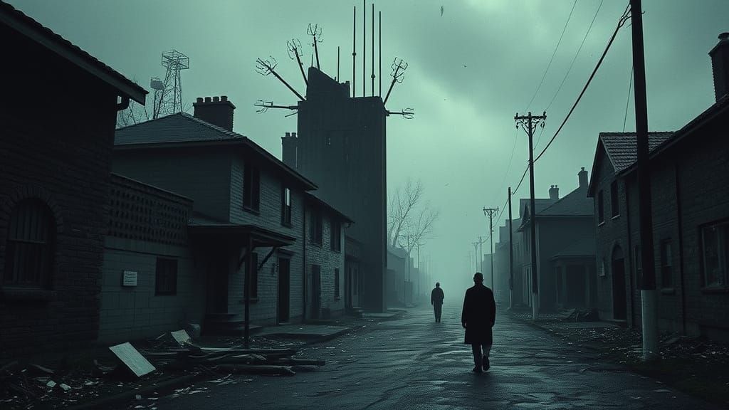 Dark Fantasy Scene in Cyberpunk Style