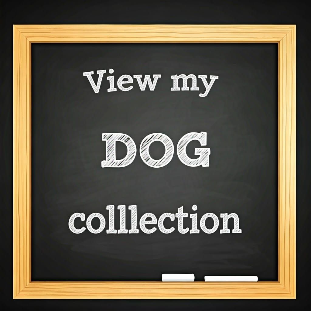 Chalkboard Art: "View my DOG Collection"