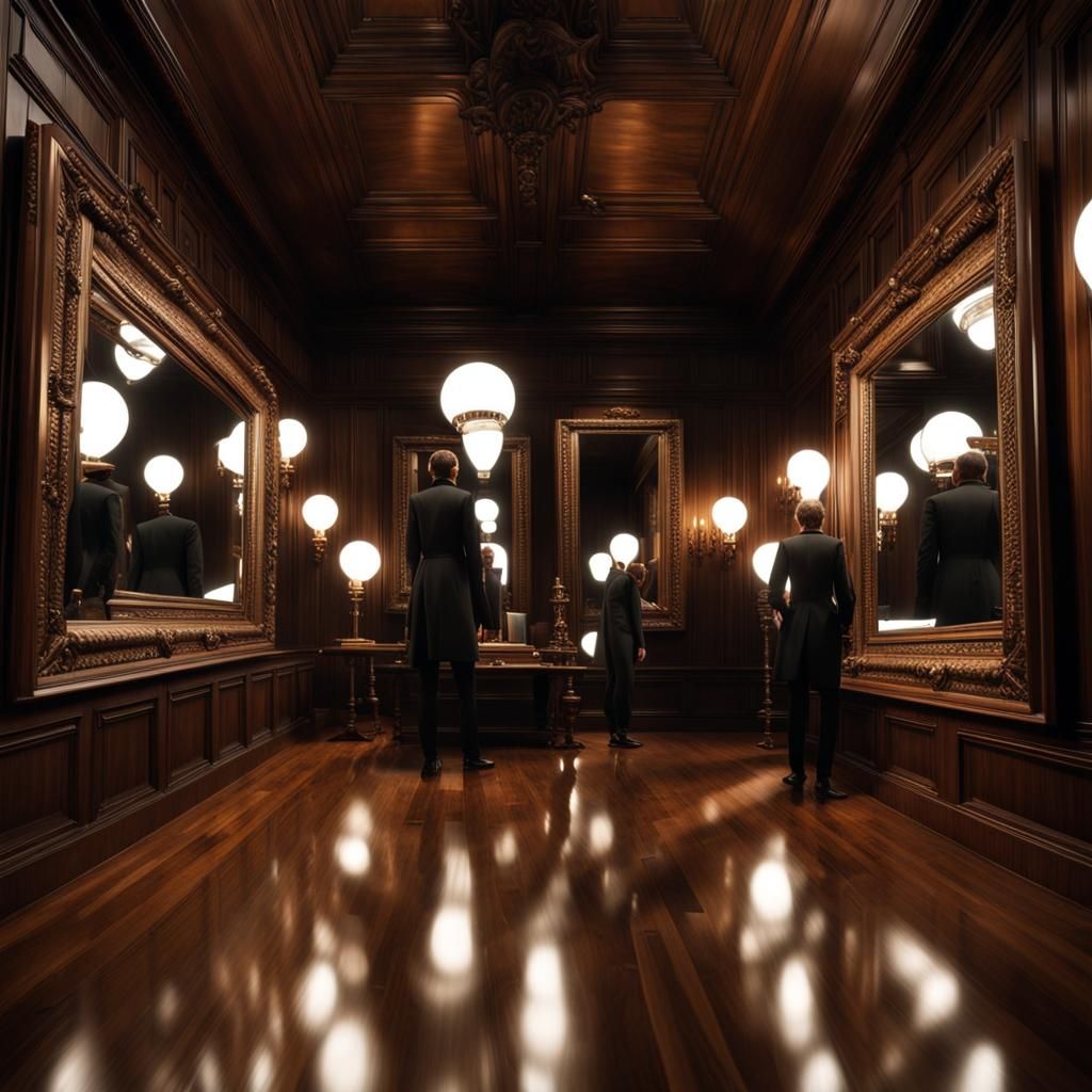 Magical Infinity Mirror with Ghostly Reflections