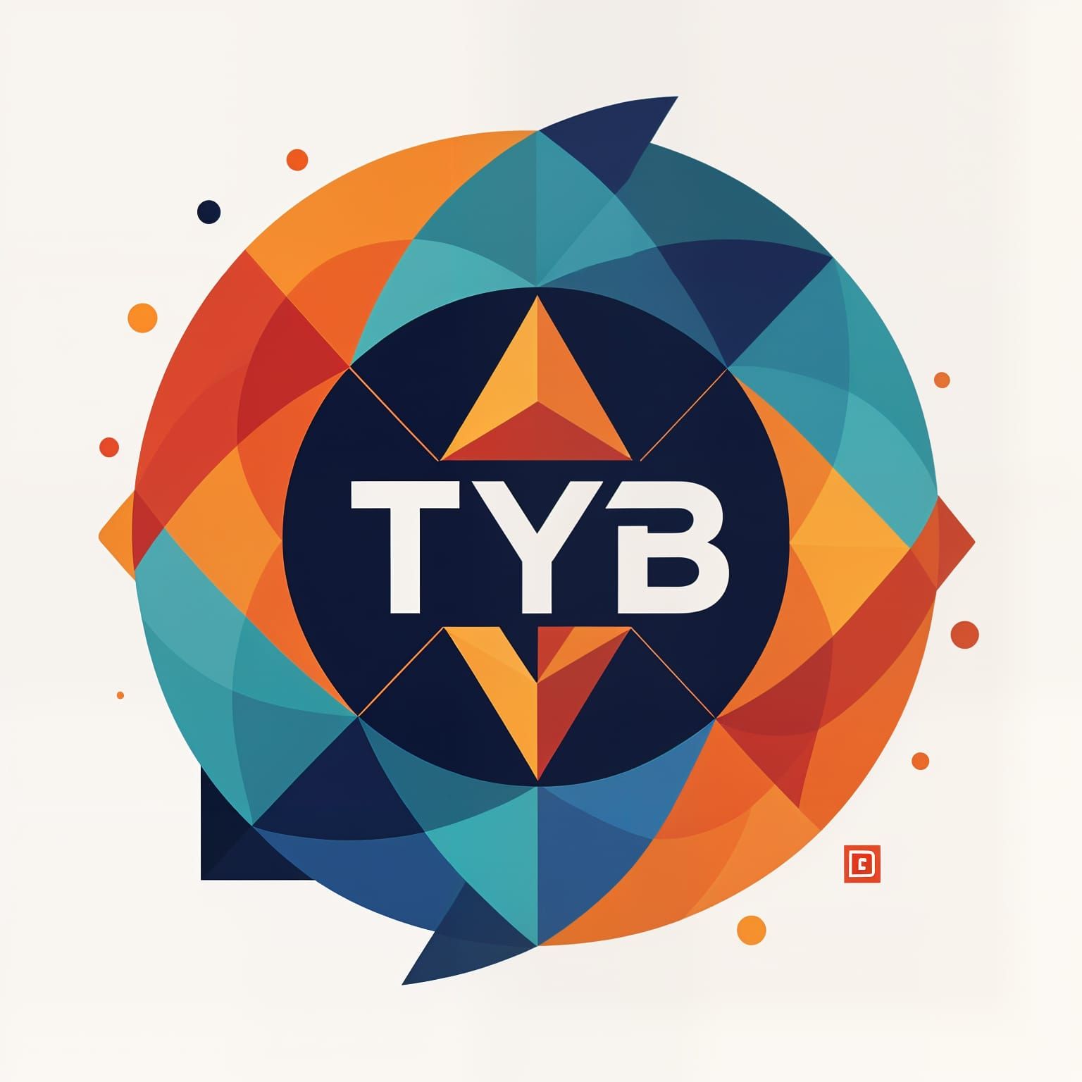 Modern Geometric Crypto Logo with TYB Symbol