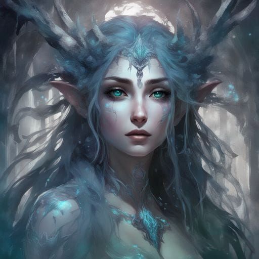 Mystical Moon Elf Digital Art