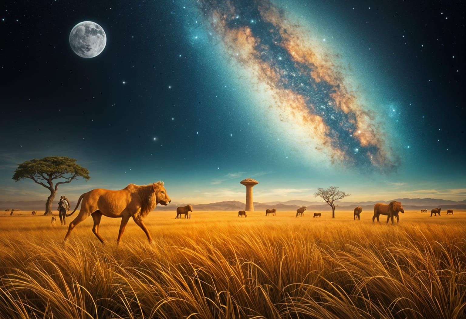 Surreal Galactic Savanna From Above