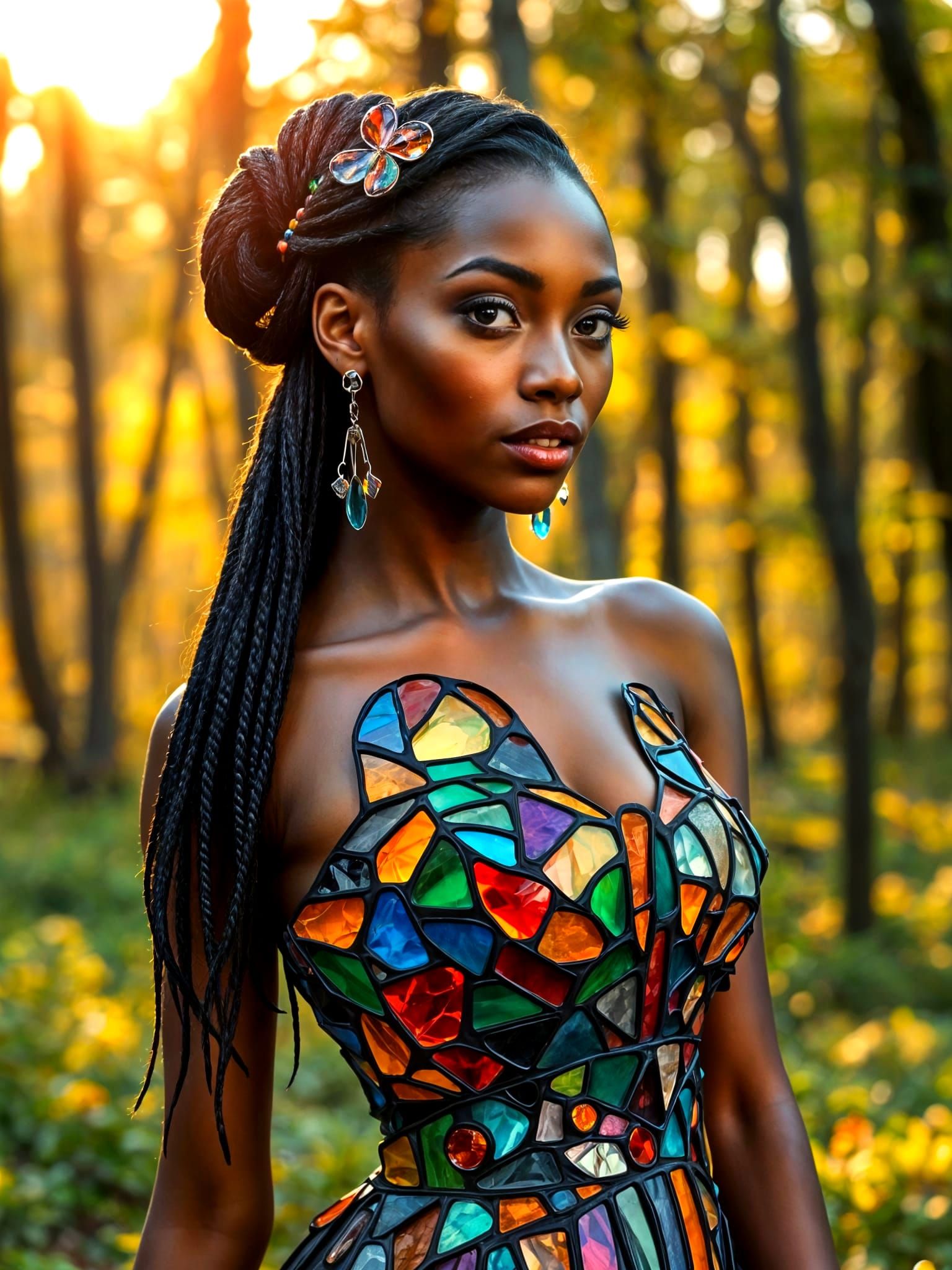Stunning Stained Glass Fashion in Vibrant Colors