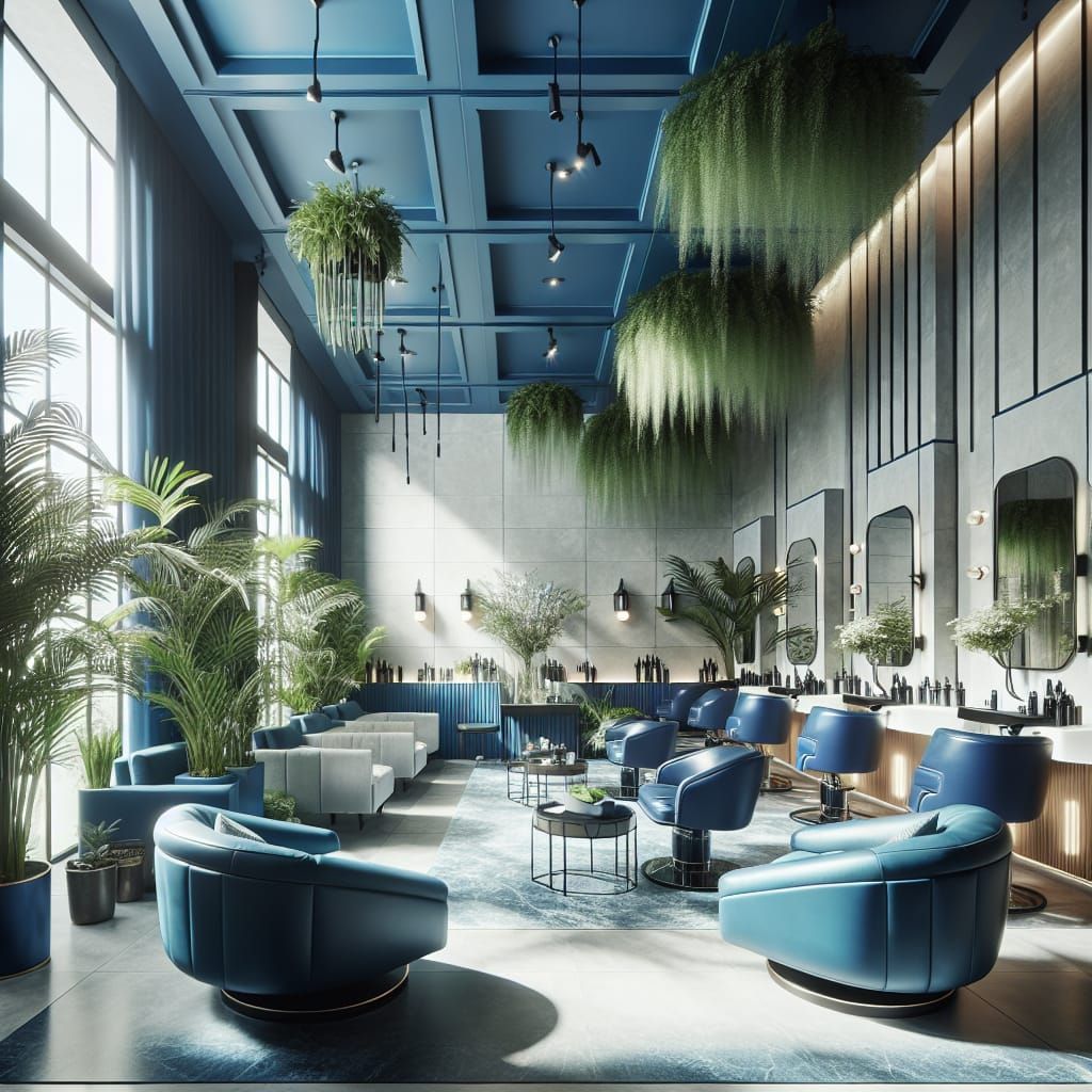 Surreal Salon Space in Midday Light, Canon 5D Mark IV Style