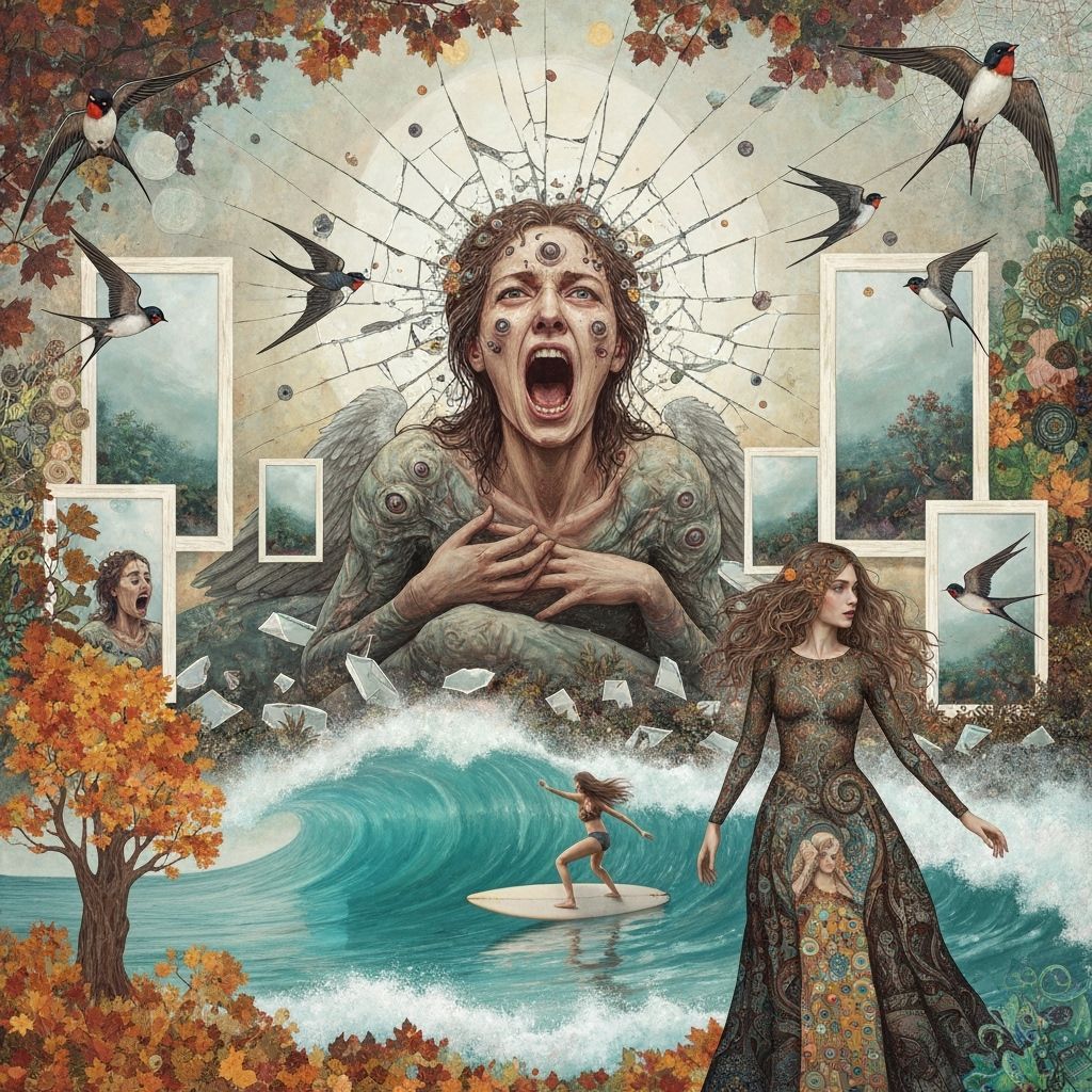 Angel of Memories Screaming Amidst Shattered Mirrors