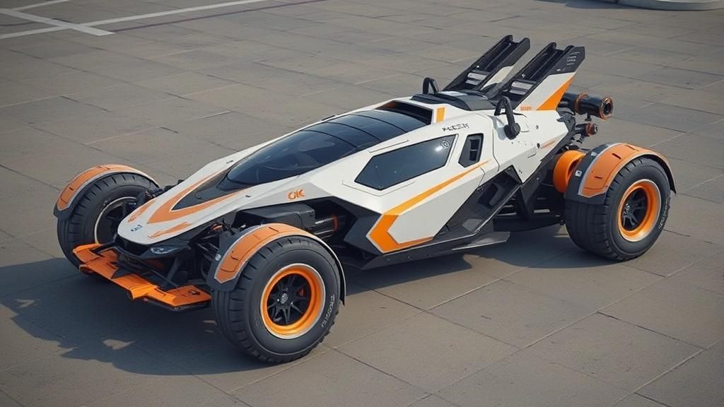 Cyberpunk Buggy in Wipeout 2097 Style