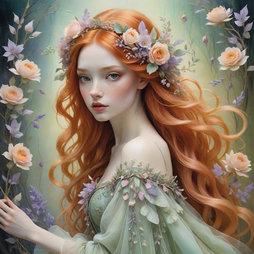 Whimsical Faerie in Vibrant Bloom