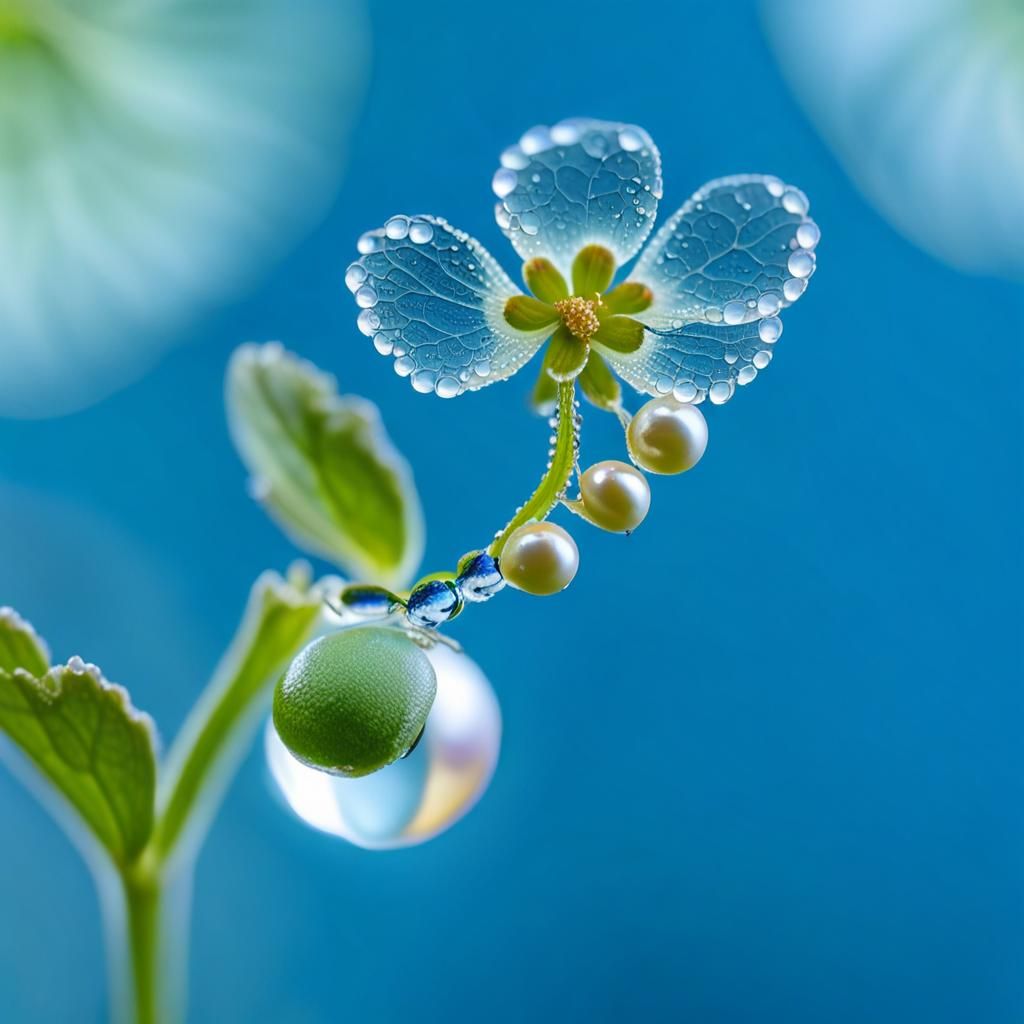 Macro photography of a diphylleia grayi