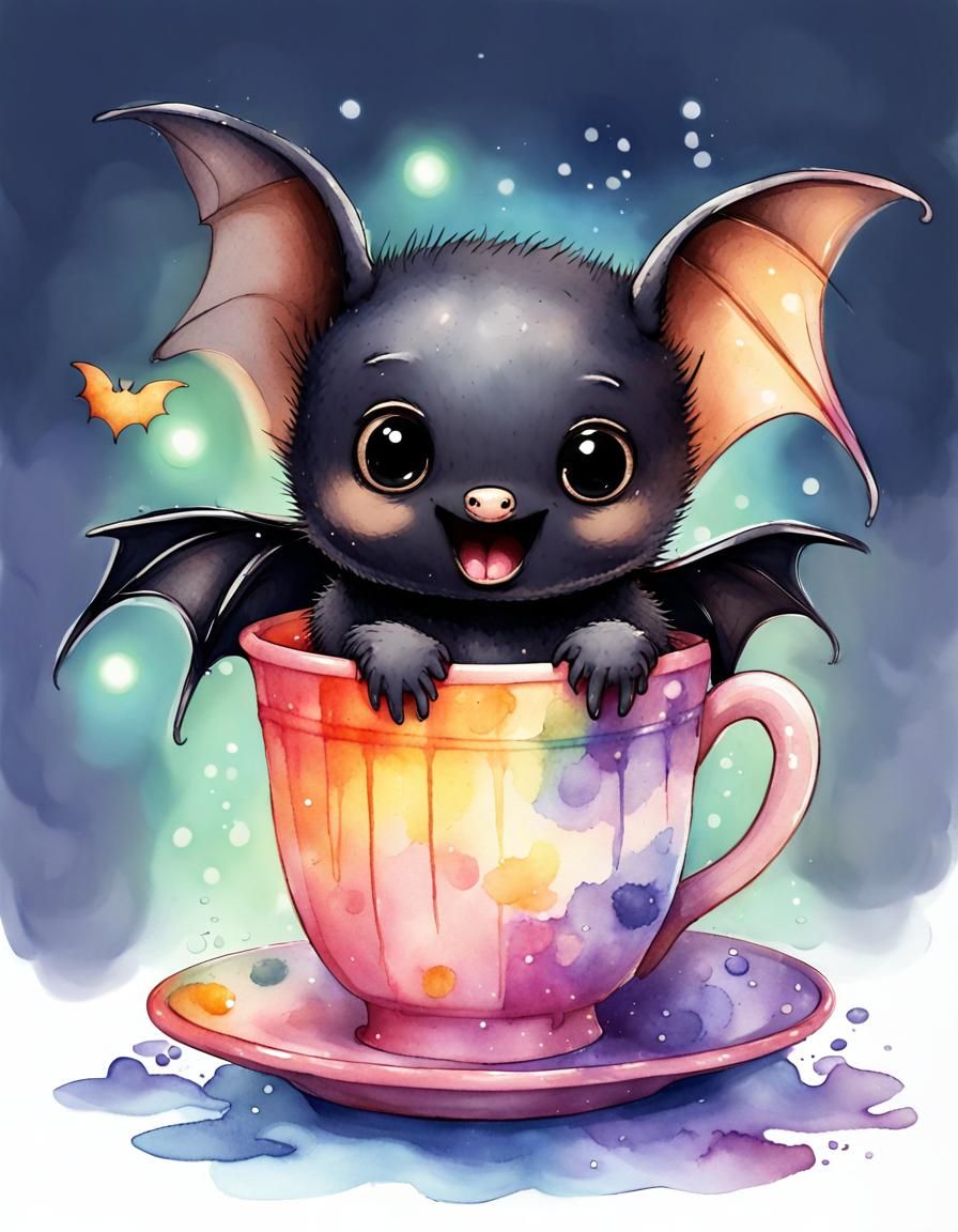 Another cute bat inside a cup
