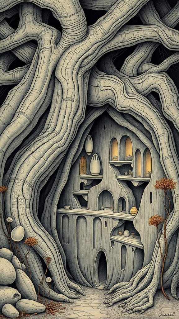 Whimsical Underground Realm in Fantastical Caves