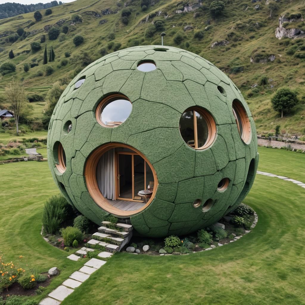 Whimsical Ball-Shaped House Architecture