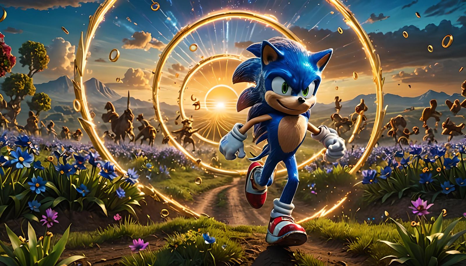 Sonic n springtime field