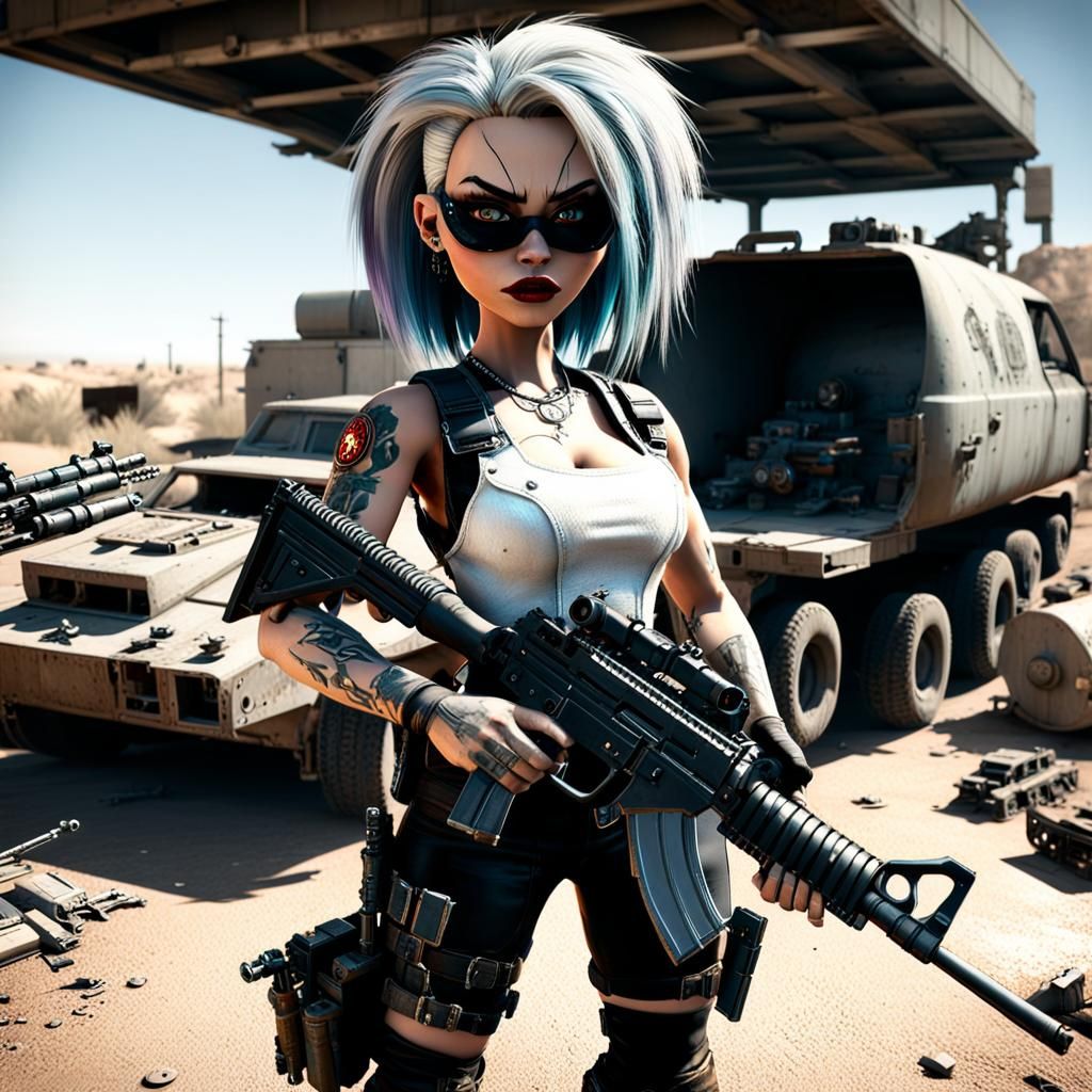 Cyborg Bratz Doll in Roswell: 3D Game Art