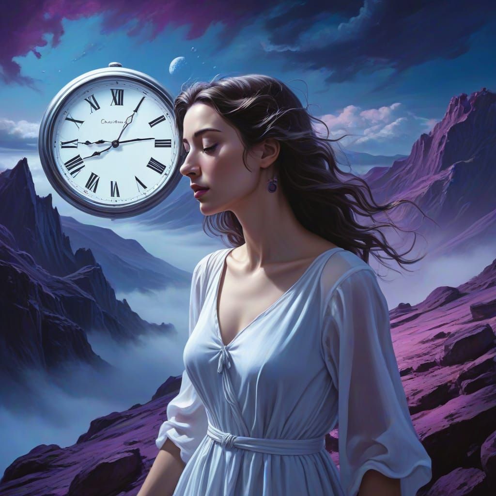 Ethereal Dreamscape in Cyberpunk Aesthetic